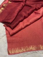 Shrivalli (Mysore silk) - Brown & Dusty pink - Image 2
