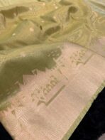 Kashi Vaibhavam (Banarasi soft silk) - Mint green - Image 4