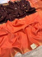 Shrivalli (Mysore silk) - Coffee & Orange