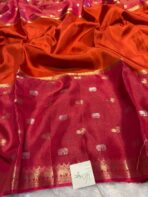 Shrivalli (Mysore silk) - Orange & Hot pink - Image 2