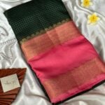 Rettapetta Heritage edition (Mysore silk) - Bottle green