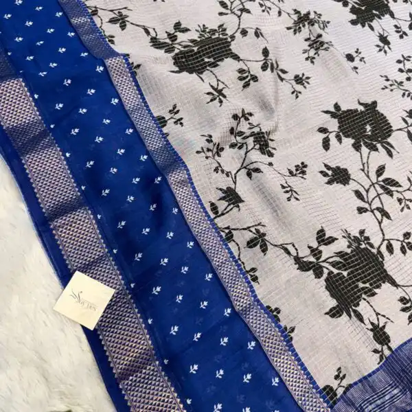 Kavyam (Mul Chanderi) - Royal blue