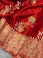 Rukmini (Mushru silk) -  Sindhoor Red - Image 2