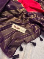 Shrivalli (Mysore silk) - Hot pink & Violet - Image 4