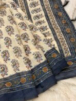 Sanata (Cotton Chanderi ) - Blue - Image 7