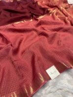 Shrivalli (Mysore silk) - Brown & Dusty pink - Image 4