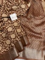 Kavyam (Mul Chanderi) - Mocha brown