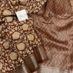 Kavyam (Mul Chanderi) - Mocha brown