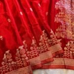 Shivanya (Mushru Kattan silk) - Scarlet red