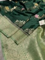 Rukmini (Mushru silk) -  Royal Emerald - Image 3