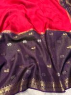 Shrivalli (Mysore silk) - Hot pink & Violet - Image 2