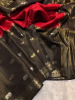 Shrivalli (Mysore silk) - Red & Black - Image 4