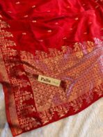 Shivanya (Mushru Kattan silk) - Scarlet red - Image 5