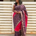 Shrivalli (Mysore silk) - Hot pink & Violet