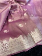 Kashi Vaibhavam (Banarasi soft silk) - Dusty rose - Image 3