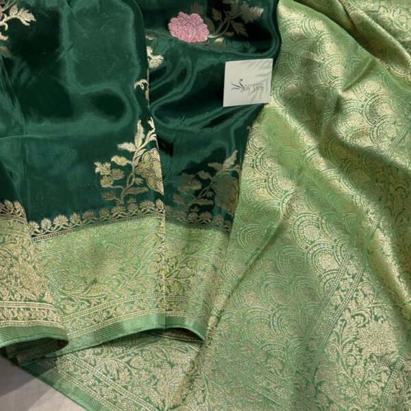 Rukmini (Mushru silk) -  Royal Emerald
