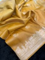 Kashi Vaibhavam (Banarasi soft silk) - Mustard - Image 4