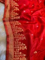 Shivanya (Mushru Kattan silk) - Scarlet red - Image 4