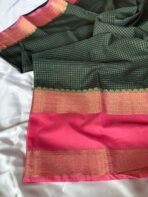 Rettapetta Heritage edition (Mysore silk) - Bottle green - Image 2