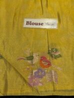 Mayura (Banaras silk) - Golden yellow - Image 4