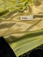 Mayura (Banaras silk) - Parrot green - Image 5