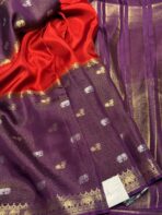Shrivalli (Mysore silk) - Red & Violet - Image 2