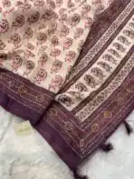 Sanata (Cotton Chanderi ) - Purple - Image 3