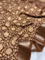 Kavyam (Mul Chanderi) - Mocha brown - Image 2