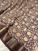 Kavyam (Mul Chanderi) - Mauve - Image 3
