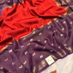 Shrivalli (Mysore silk) - Red & Violet