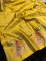 Mayura (Banaras silk) - Golden yellow - Image 2
