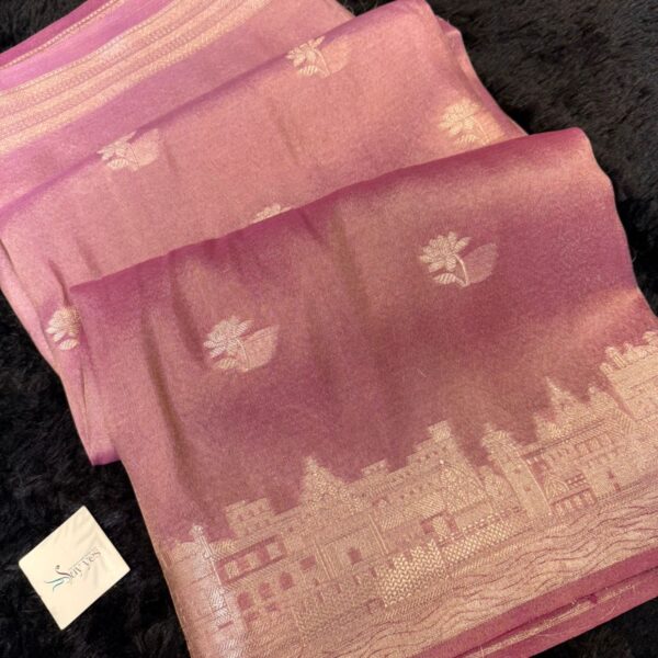 Kashi Vaibhavam (Banarasi soft silk) - Dusty rose