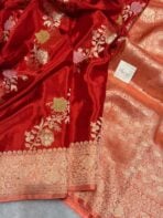 Rukmini (Mushru silk) -  Sindhoor Red