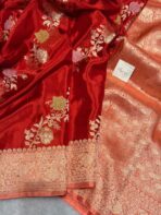 Rukmini (Mushru silk) -  Sindhoor Red