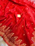 Shivanya (Mushru Kattan silk) - Scarlet red - Image 3