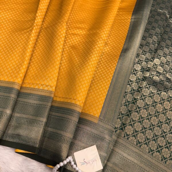 Lakshmi (Semi silk) - Mango yellow