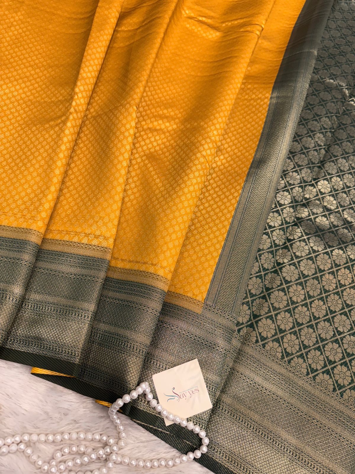 ac7802ff-5aa8-4da7-975a-24dbb3f5402e Lakshmi (Semi silk) - Mango yellow - Image 1