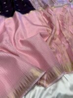 Shrivalli (Mysore silk) - Plum & Baby pink - Image 4