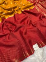 Shrivalli (Mysore silk) - Mustard & Red