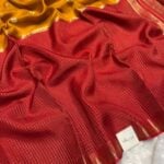 Shrivalli (Mysore silk) - Mustard & Red