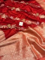 Rukmini (Mushru silk) -  Sindhoor Red - Image 6