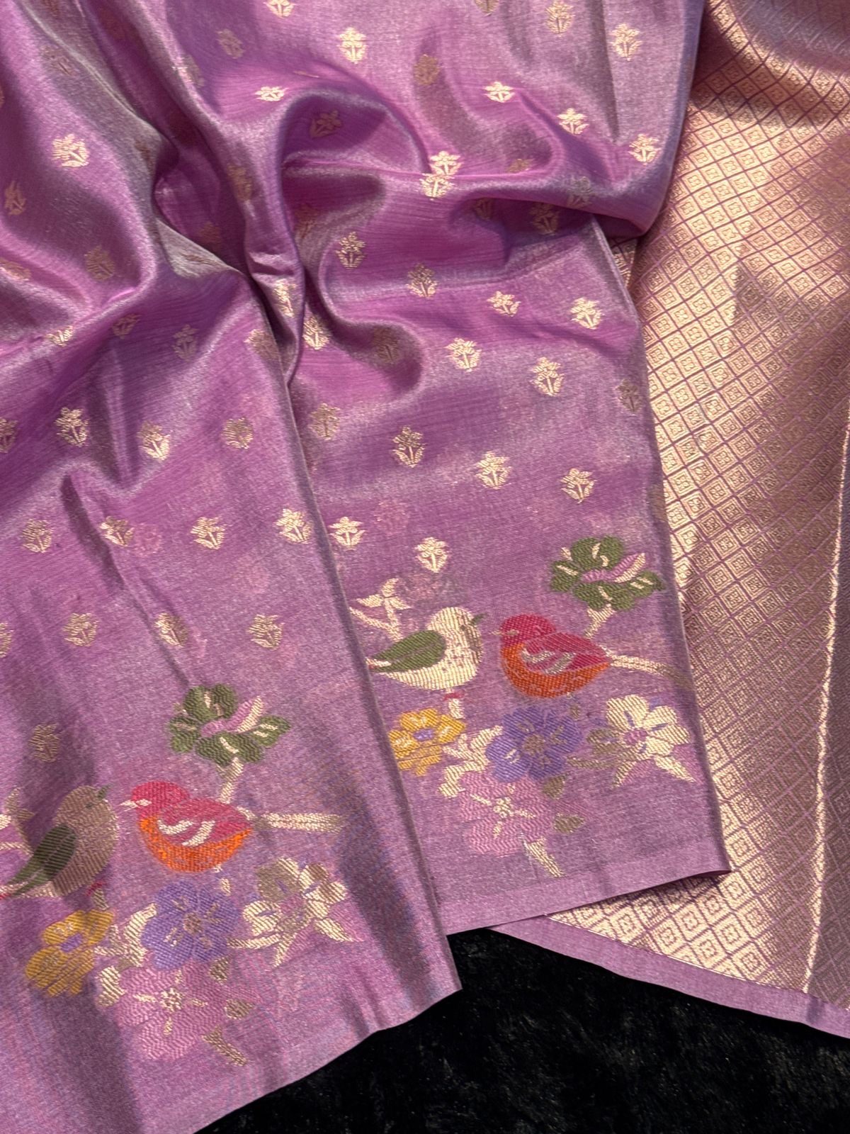 b9fb8a49-93a5-48e2-a575-b5e376382741 Mayura (Banaras silk) - Gulabi - Image 1