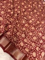 Kavyam (Mul Chanderi) - Brick red - Image 3