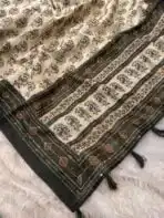 Sanata (Cotton Chanderi ) - Bottlegreen - Image 4
