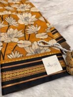 Kavyam (Mul Chanderi) - Mustard - Image 2