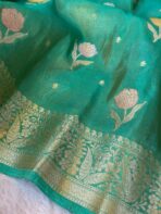 Mayura (Banaras silk) - Mint green - Image 2