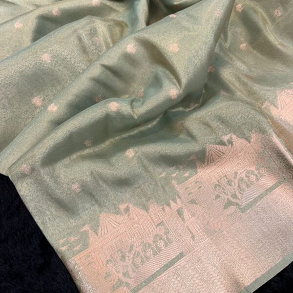 Kashi Vaibhavam (Banarasi soft silk) - Turquoise