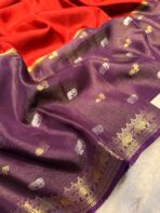 Shrivalli (Mysore silk) - Red & Violet - Image 3