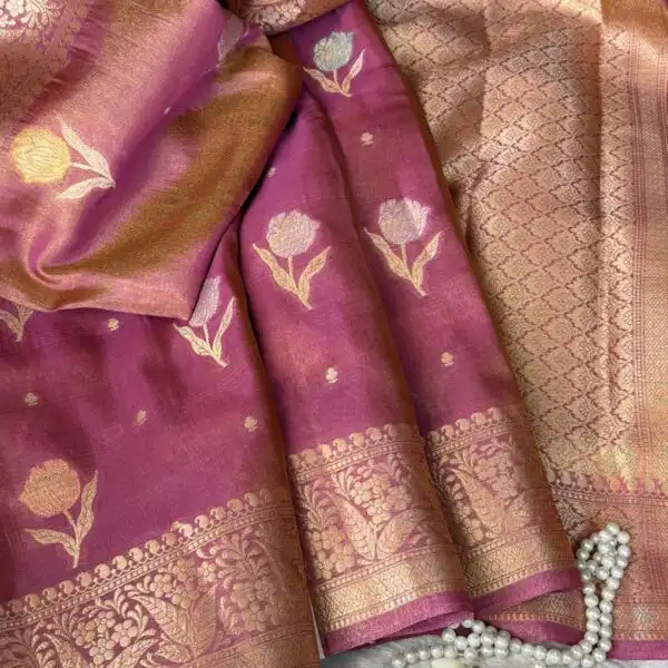 Mayura (Banaras silk) - Purple