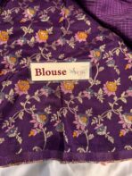 Shrivalli (Mysore silk) - Yellow & Violet - Image 6